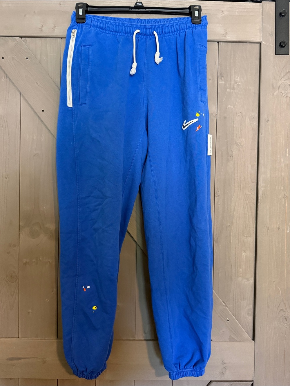 Nike Royal Blue Sweatpants with stitched paint accents